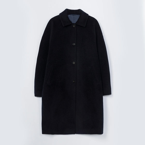 Cordera - Manteau Laine Boutons - Marine