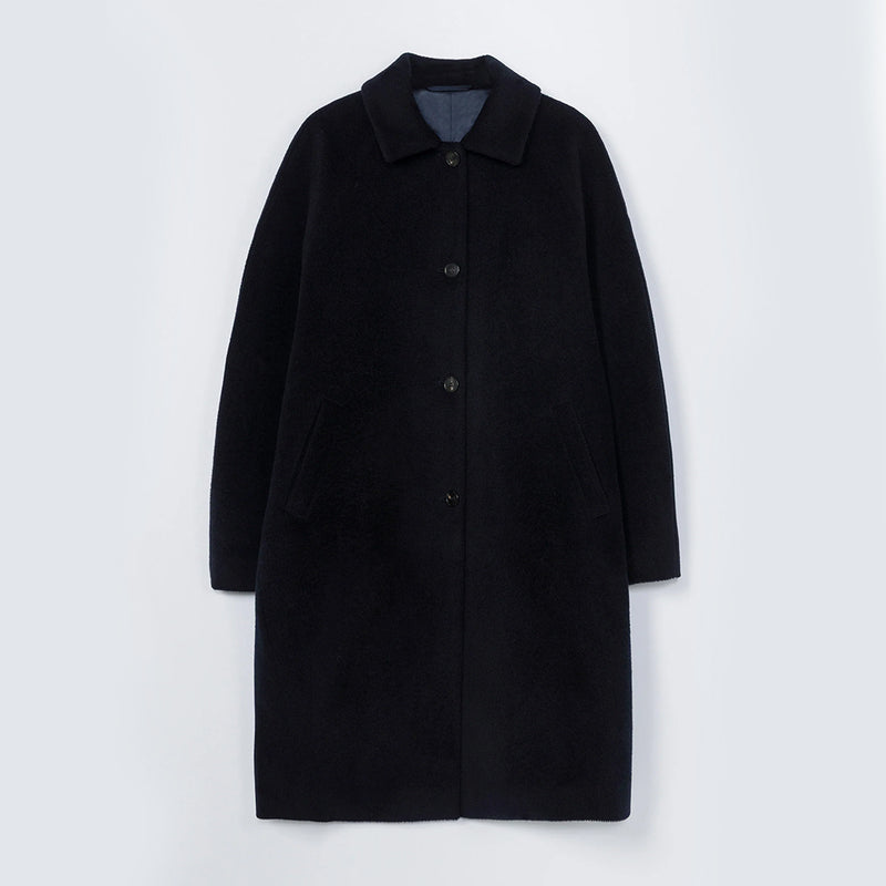 Cordera - Manteau Laine Boutons - Marine