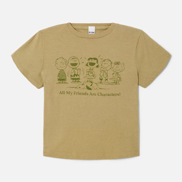 RE/DONE -T-Shirt Classic Peanuts Characters - Cèdre Clair