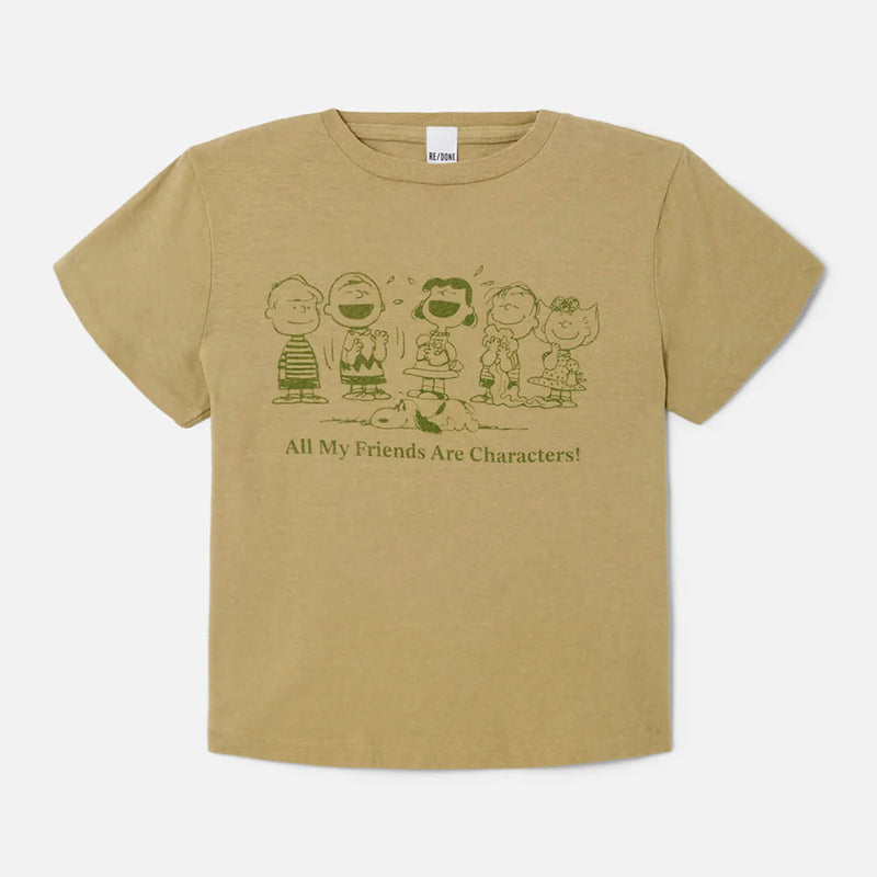 RE/DONE -T-Shirt Classic Peanuts Characters - Cèdre Clair