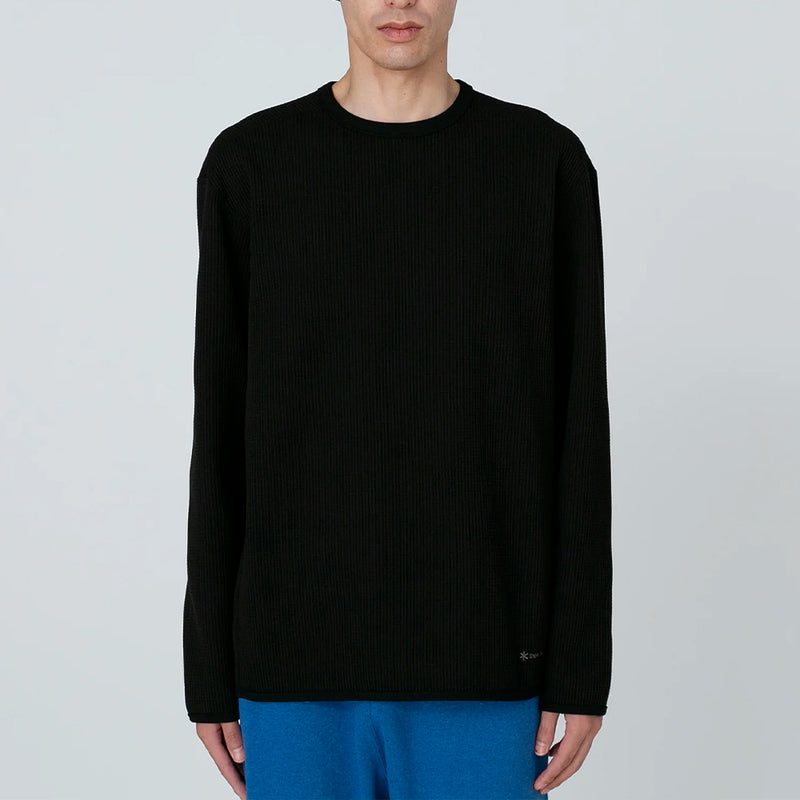 Snow Peak - T-Shirt Dry Waffle Long Sleeve - Noir