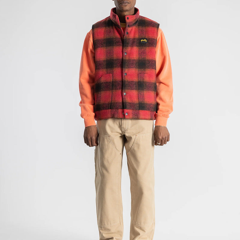 Stan Ray - Manteau Down Plaid - Rouge