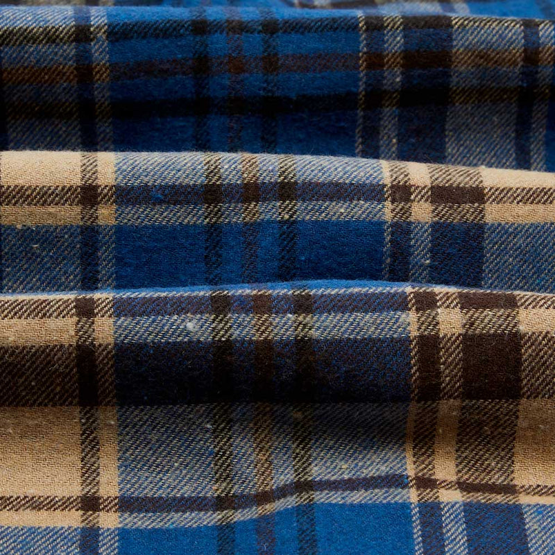 Drake's - Veste de travail à Carreux - Bleu & Ecru