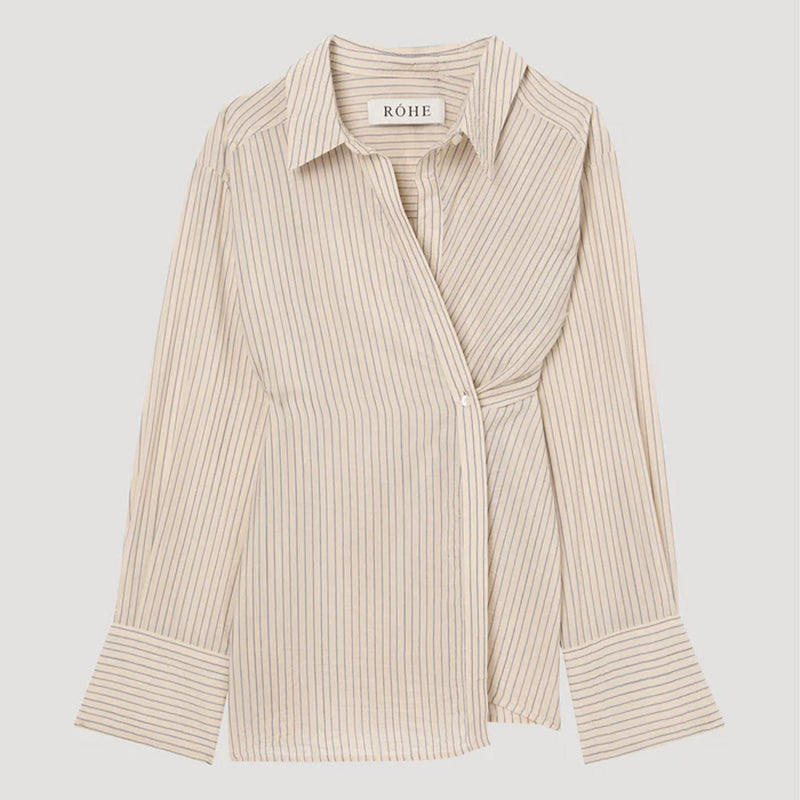 Rohe - Chemise Rayures Asymétriques  - Crème