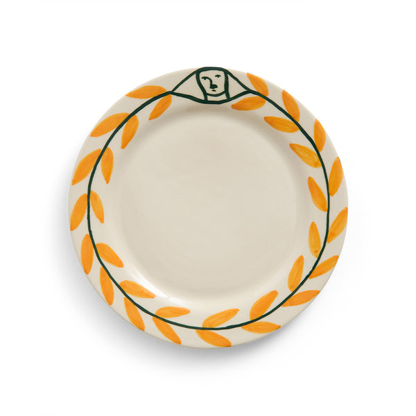 Assiette plate - Golden Leaf - Hay