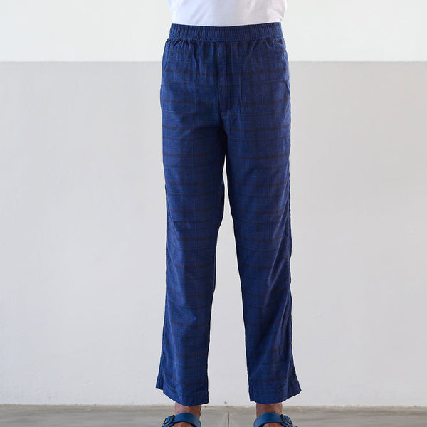 Original Madras Trading Co - Pantalon N65 Lax Drawstring - Bleu