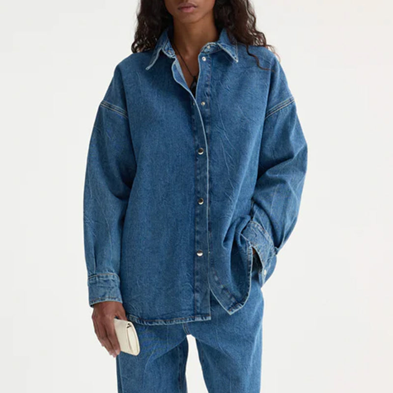 Rohe - Chemise Denim Oversized - Bleu Mid