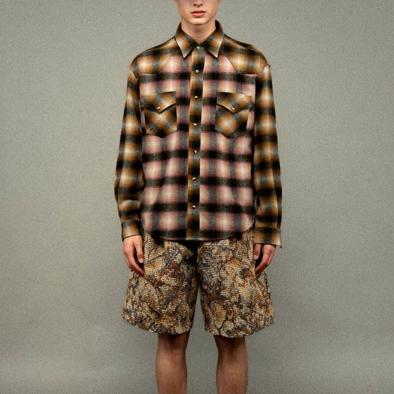 Caleb - Chemise en Flanelle à Carreaux - Marron