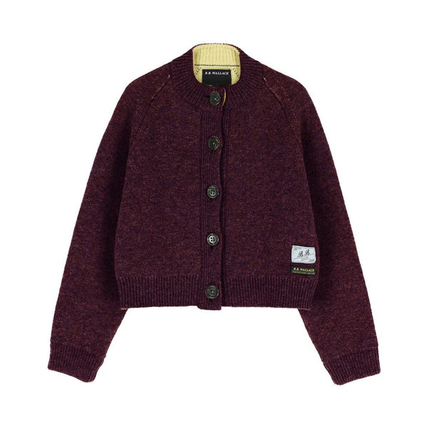 BB Wallace - Cardigan ras-du-cou - Bordeaux