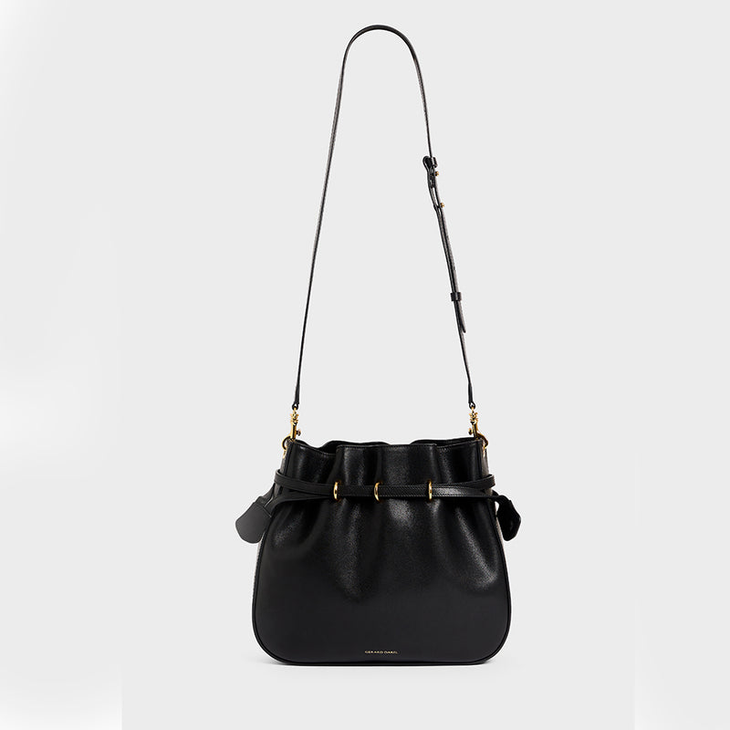 Gerard Darel Sac seau en cuir Le Romy Noir Merci Paris