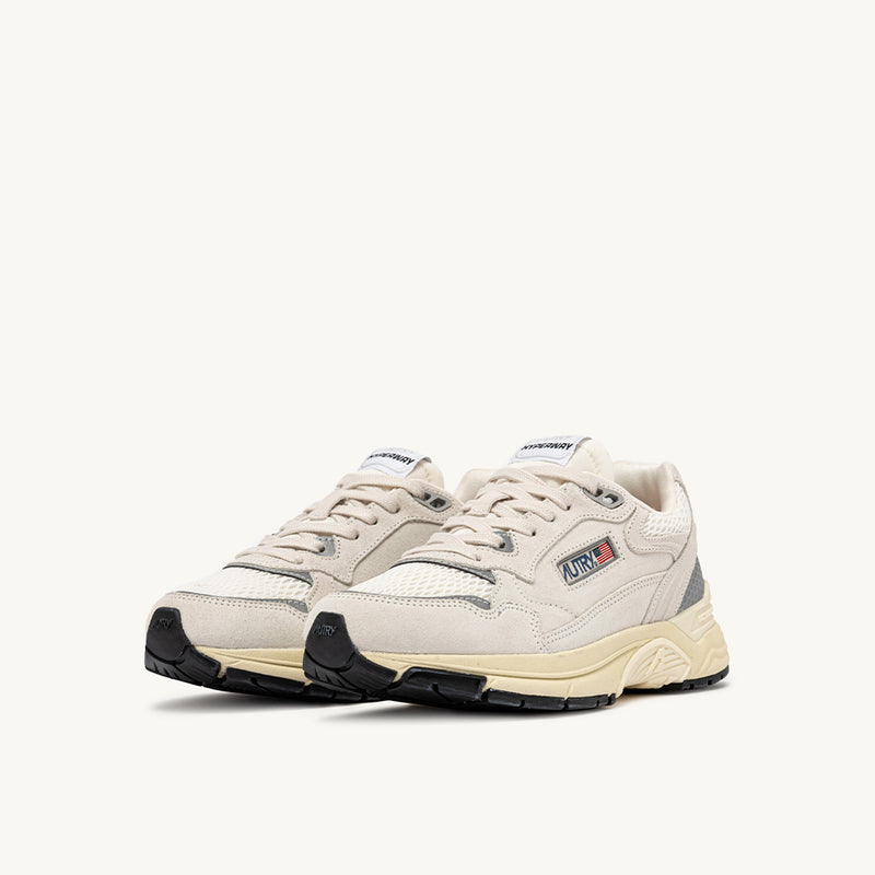 Autry - Baskets Hyperway en Mesh et en Daim - Blanc & Argent