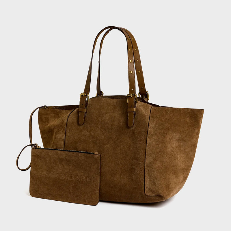 Gerard Darel - Cabas en cuir velours  Simple Bag - Toundra