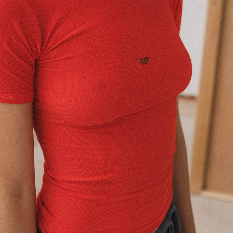 Baserange - Tee-Shirt Heart - Rouge My