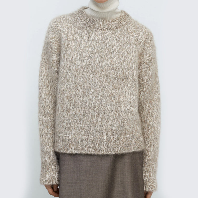 Cordera - Pull Chunky Mélangé - Beige