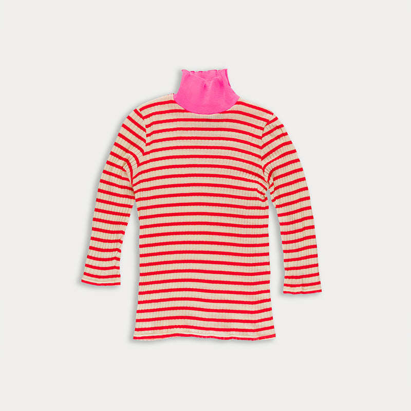 La Fetiche - T-shirt Jacqueline - Rouge/Ecru