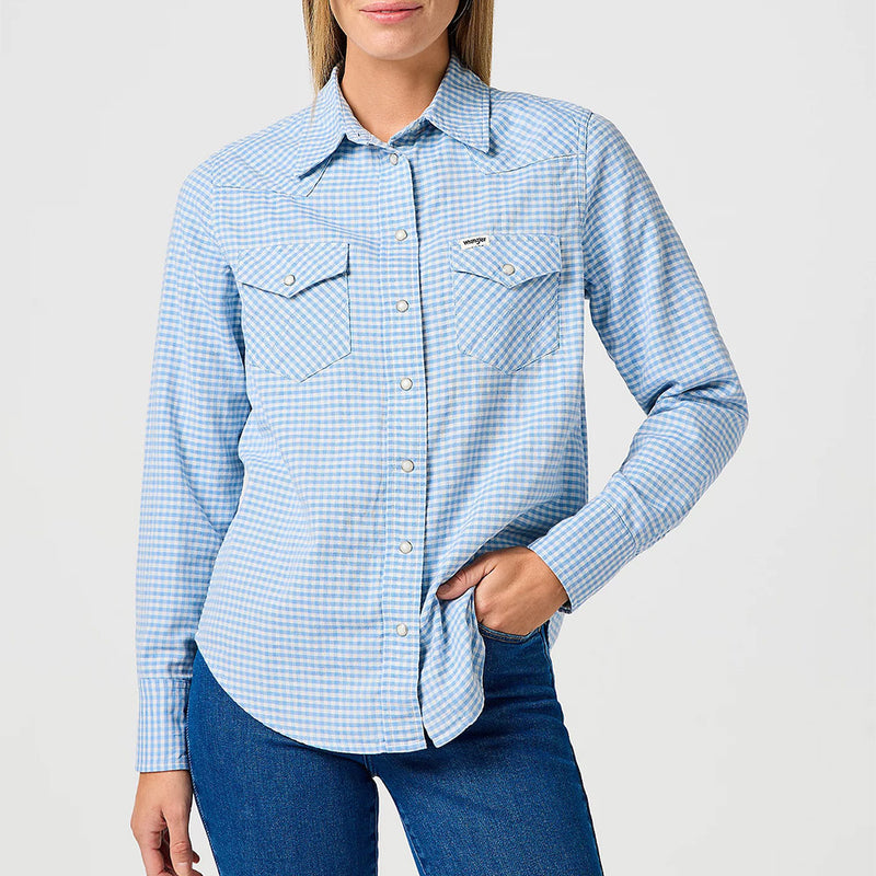 Wrangler - Chemise Western - Carreaux Bleu