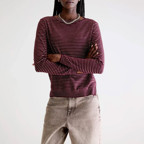 Bellerose - Pull Gop - Rayures Vin
