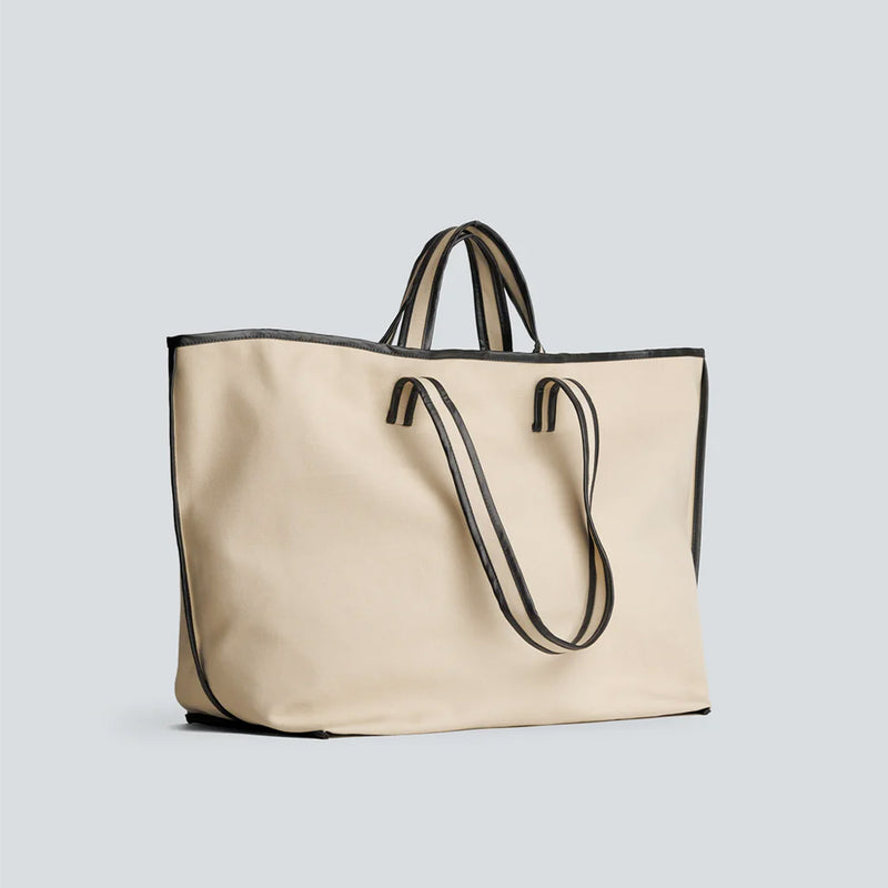 Kassl Editions - Sac Tote Canvas - Beige/Oil noir