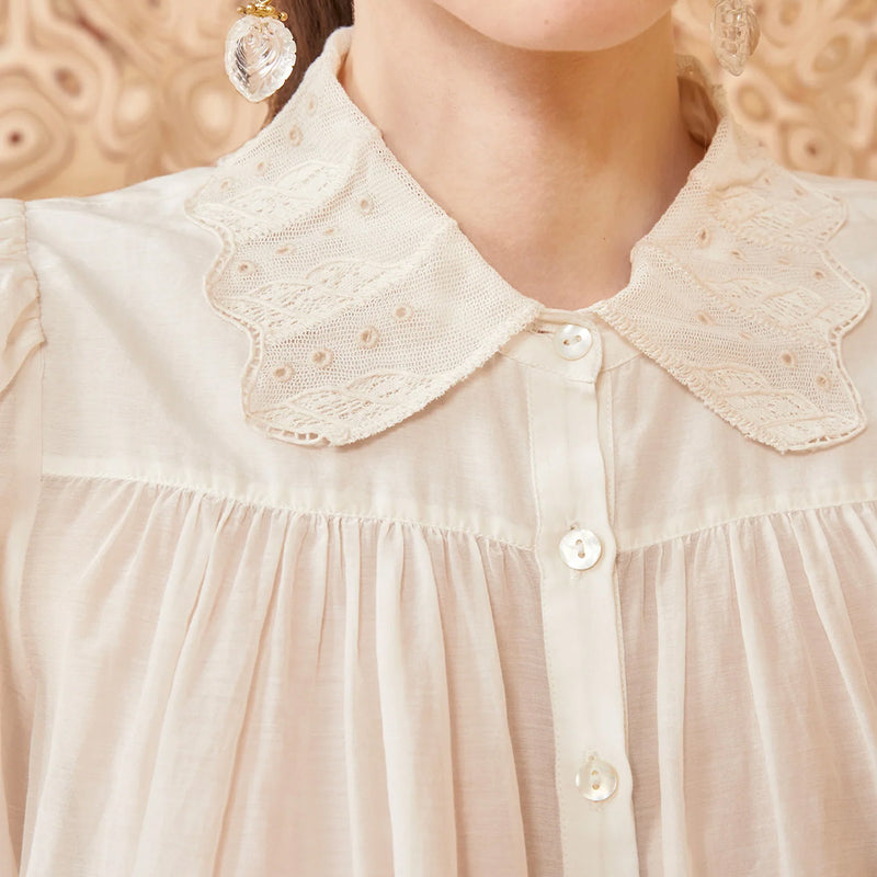 Ulla Johnson - Blouse Rowan - Blanc