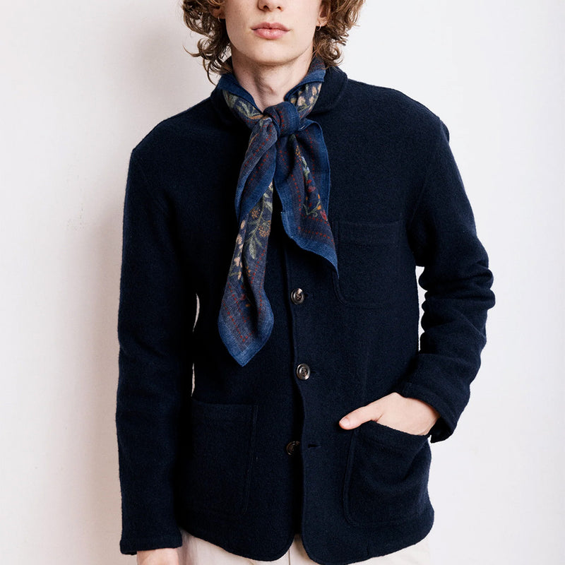Hartford - Echarpe Florale - Bleu Indigo