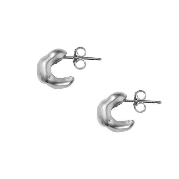 Fontennoy - Boucles d'oreilles Anneaux de Mona Kerbili- Argent