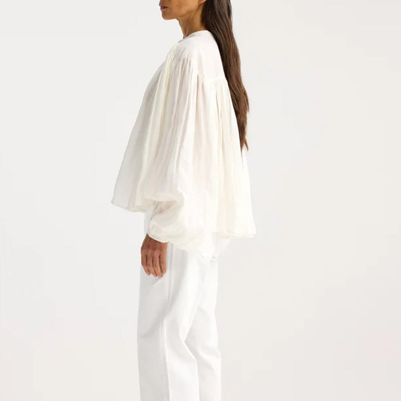 Rohe - Blouse plissée - Blanc