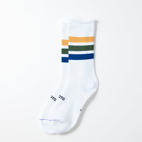 Rototo - Chaussettes 3 bandes - Bleu/Vert/Jaune