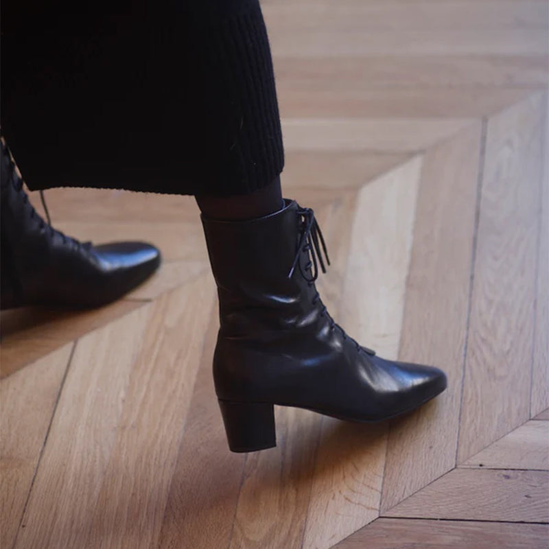 Anne Thomas - Bottes Pavlova - Noir Calf