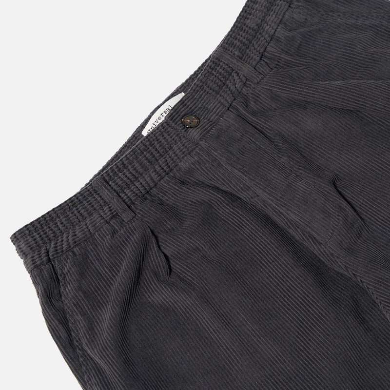 Universal Works - Pantalon Track Pleated - Charbon