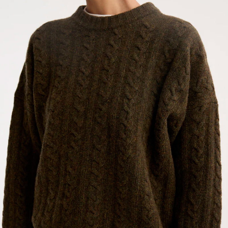 Rohe - Pull Maille Torsadée - Forêt