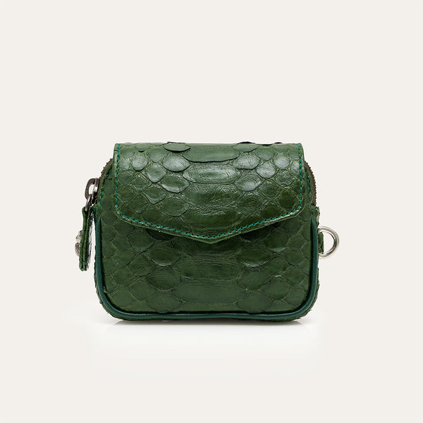 Claris Virot - Porte Monnaie Karl  - Vert Python