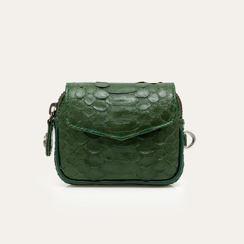 Claris Virot - Porte Monnaie Karl  - Vert Python