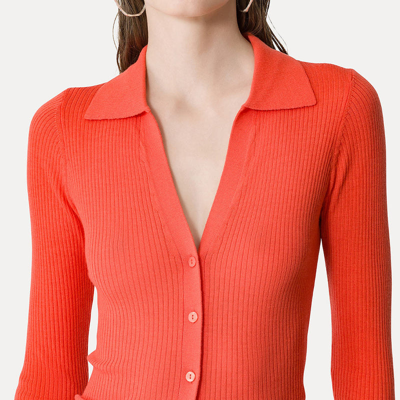 Forte_Forte - Cardigan Merino - Rouge