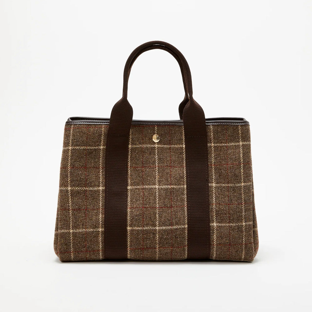 Rue de Verneuil - Traversée M Hunting Tweed Bag - Brown