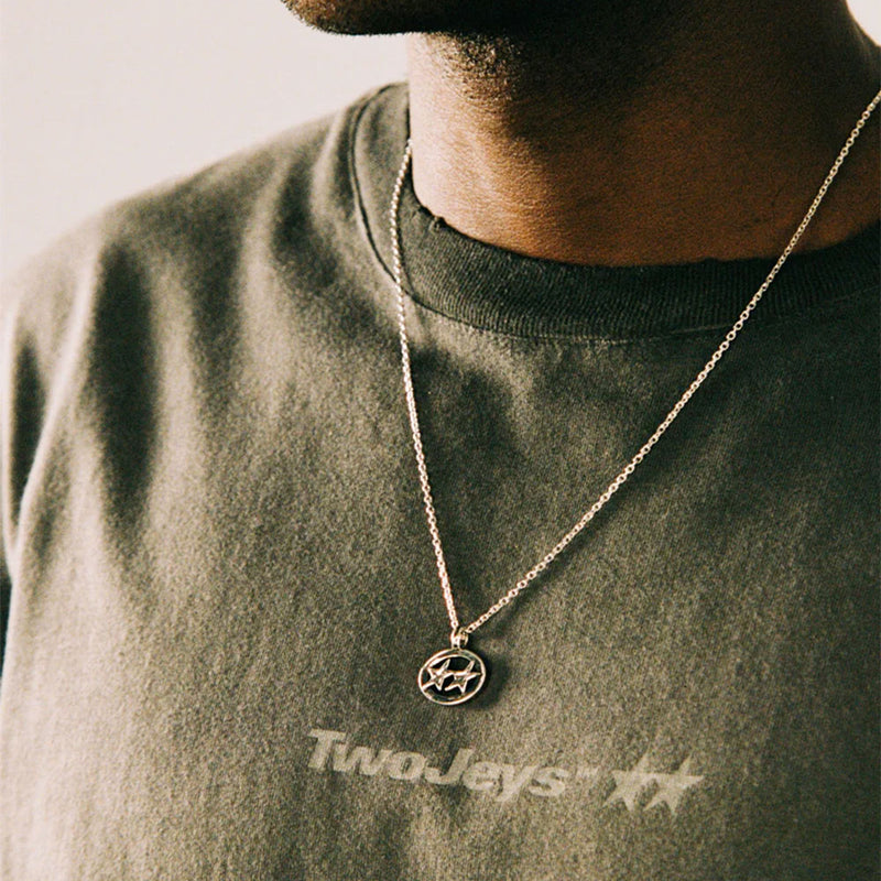 twojeys ネックレス　silver925 Two Jeys - TWOJEYS Collier Superstar - Argent – Merci Paris