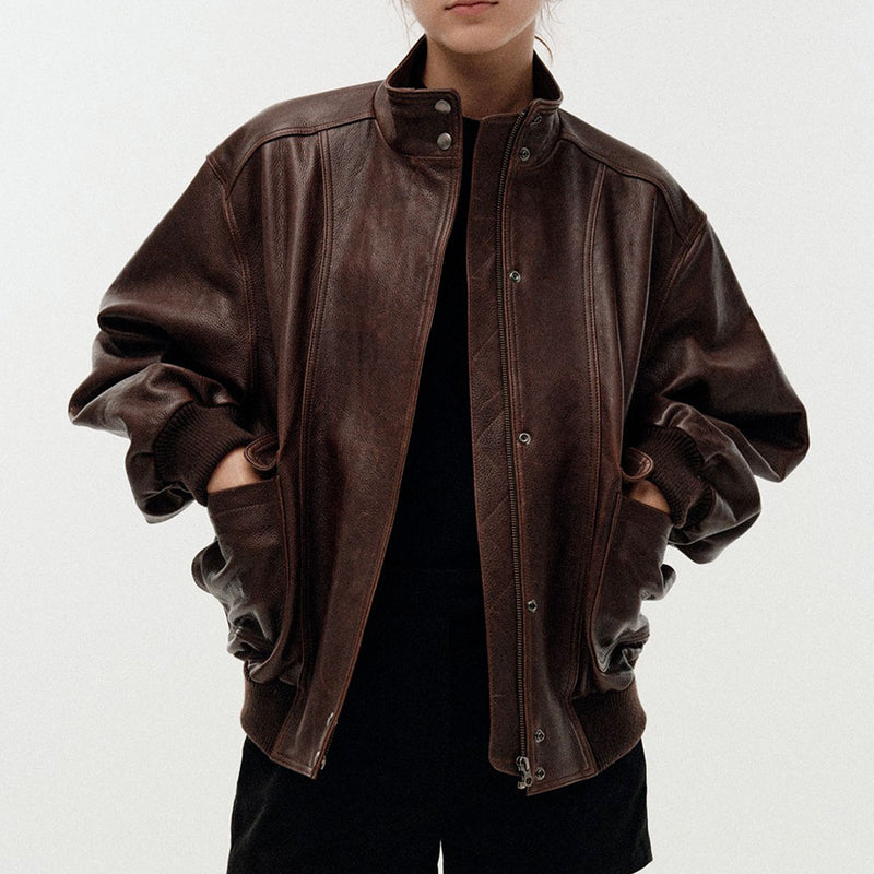Nothing Written - Veste en cuir - Marron Vintage