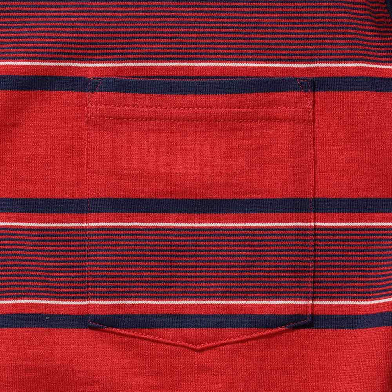 Beams Plus - T-shirt Stripe - Rouge