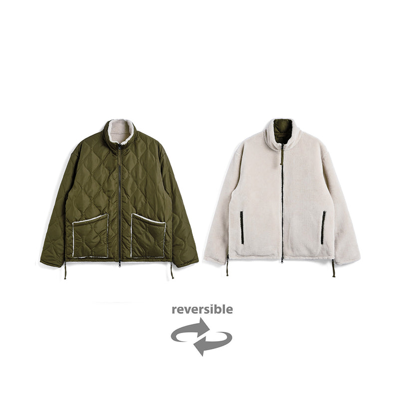 Taion - Veste Military Reversible Down - Olive/Cream