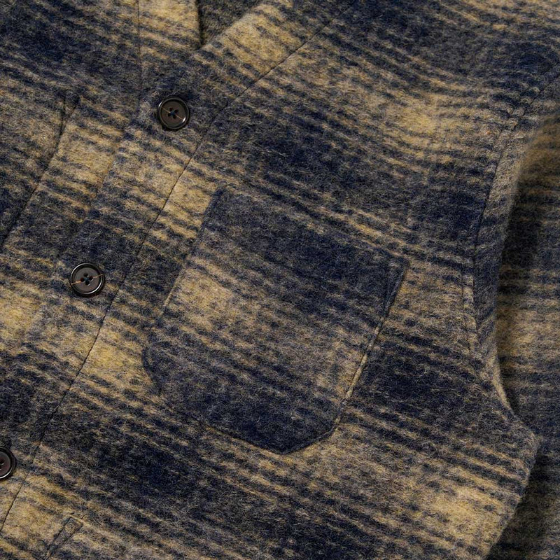 Universal Works - Cardigan Polaire - Marine