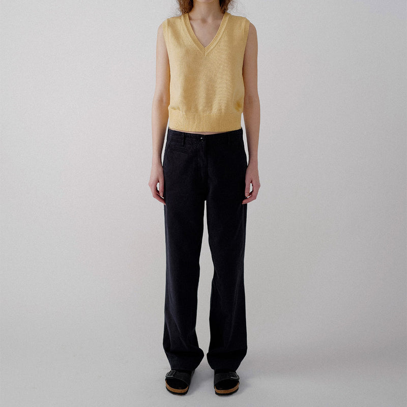 Nothing Written - Pull-over basique Col en V - Jaune