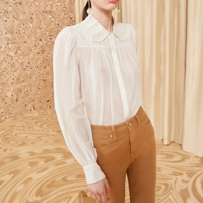 Ulla Johnson - Blouse Rowan - Blanc