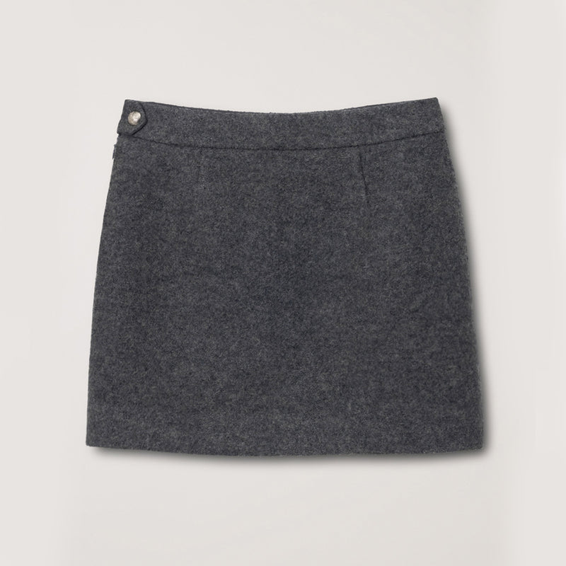 Dunst - Mini jupe en laine - Gris
