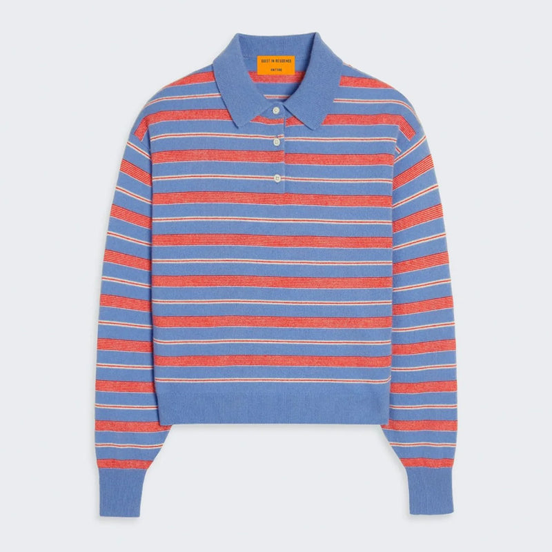 Guest In Residence - Polo Collegiate - Blue Stripe