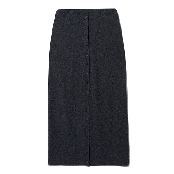Le 17 septembre - Jupe Button Straight Knit - Charcoal