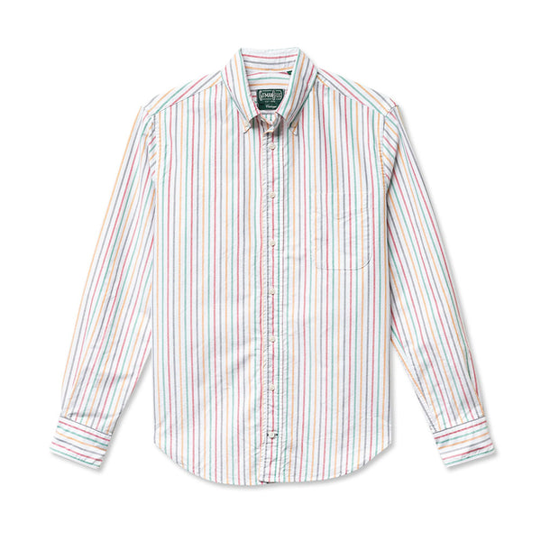 Gitman Vintage - Chemise Rasta Stripe Oxford - Multicolore