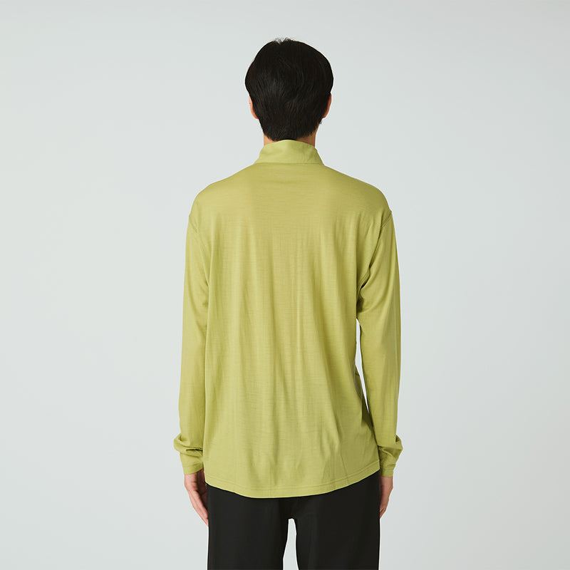 Snow Peak - Pull Demi-zip Laine - Vert Clair