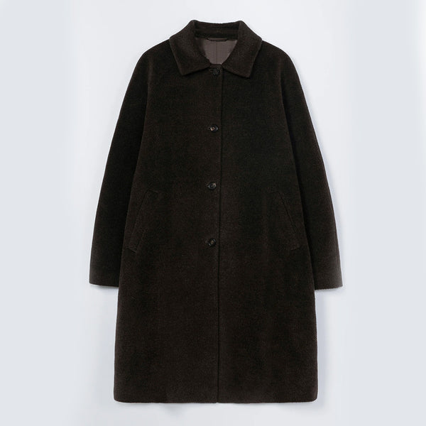 Cordera - Manteau Laine Boutons - Marron