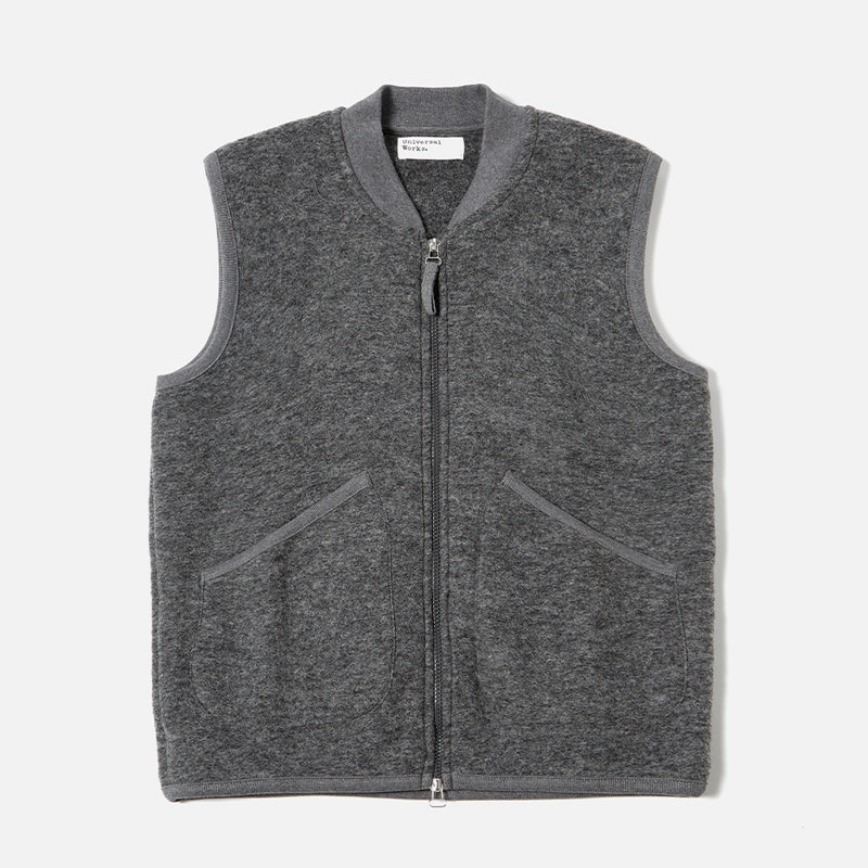 Universal Works - Veste Zip Waistcoat - Gris