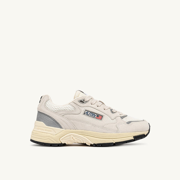 Autry - Baskets Hyperway en Mesh et en Daim - Blanc & Argent