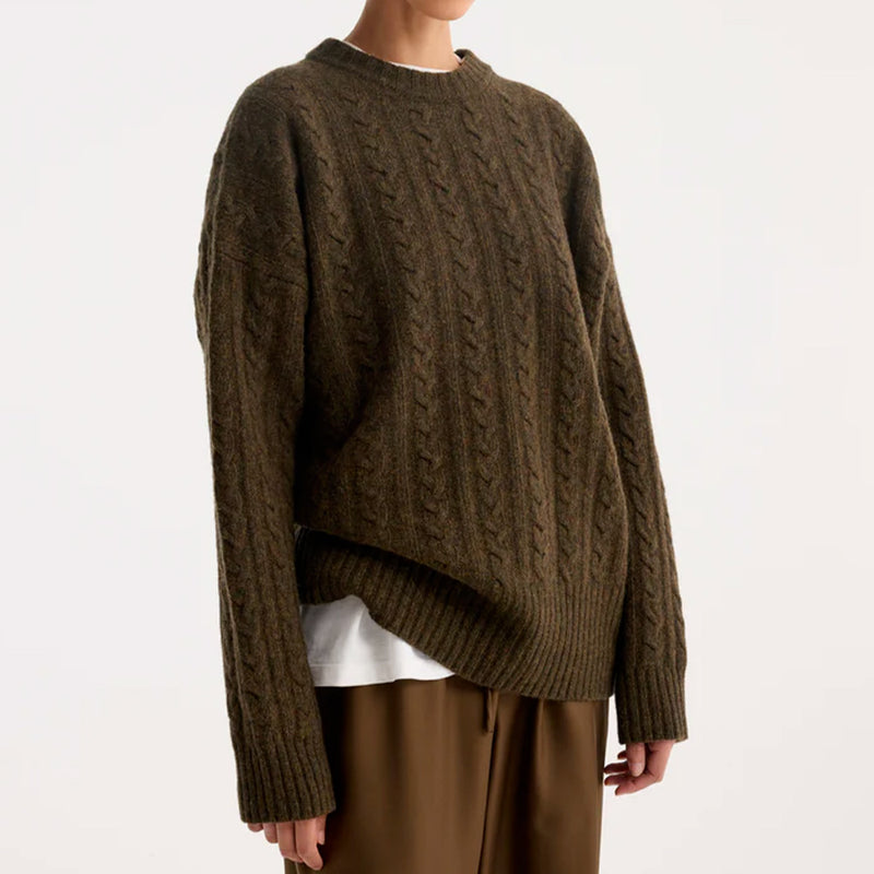 Rohe - Pull Maille Torsadée - Forêt
